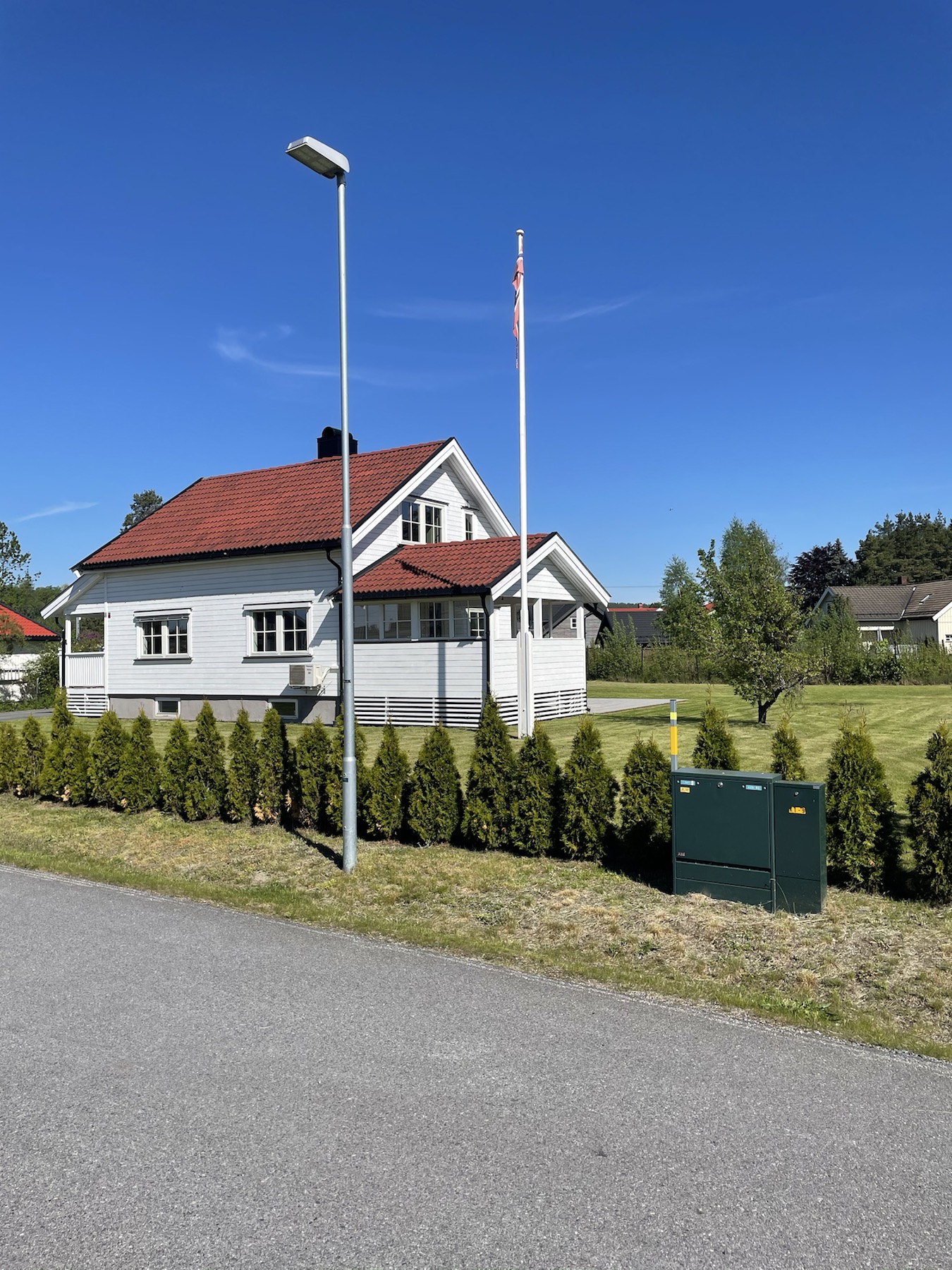 Eksisterende bolig og eiendommen i Øvre Eiker